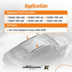 2pcs Roof Molding Trim Kit for Honda Civic Sedan (2012–2015) 74316-TR0-A01