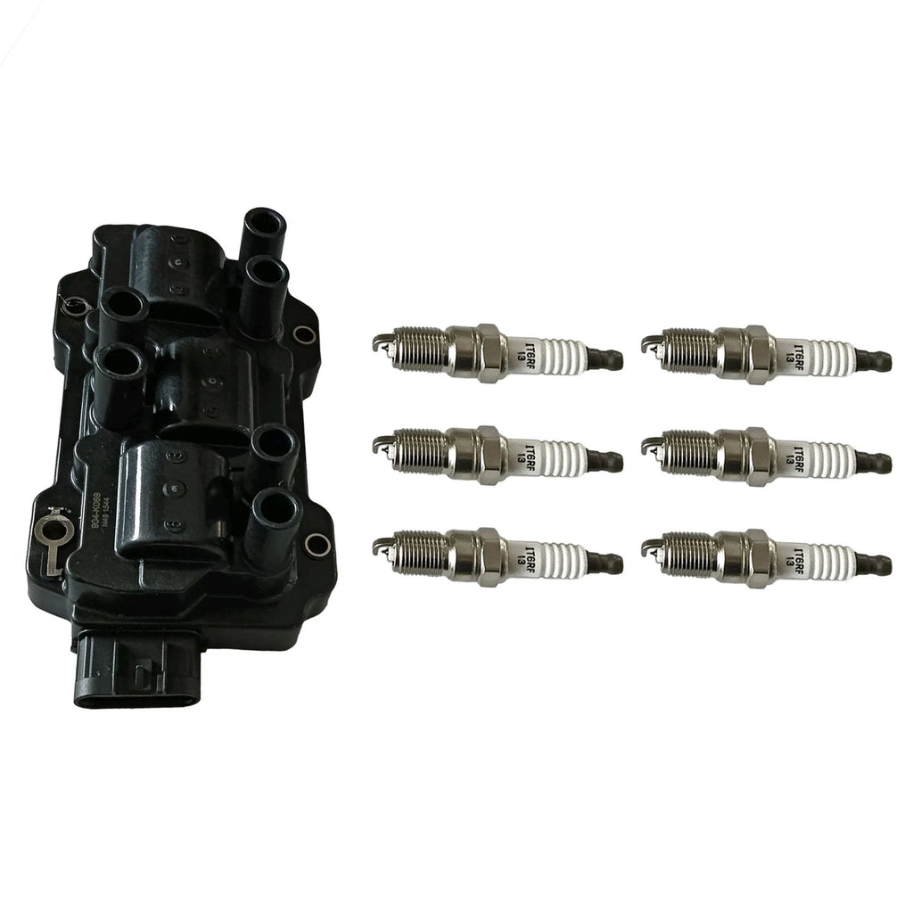 Ignition Coil & 6X Platinum Spark Plug for Chevrolet Silverado 1500 (1999–2023)