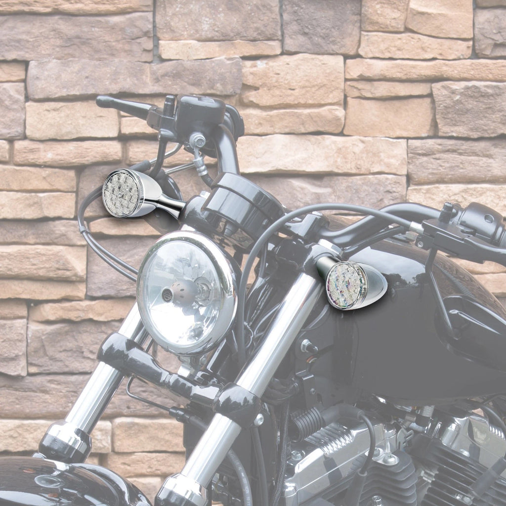 Front Amber Turn Signal Lights for Harley Sportster 48 XL1200X XL1200XS (2016–2022)