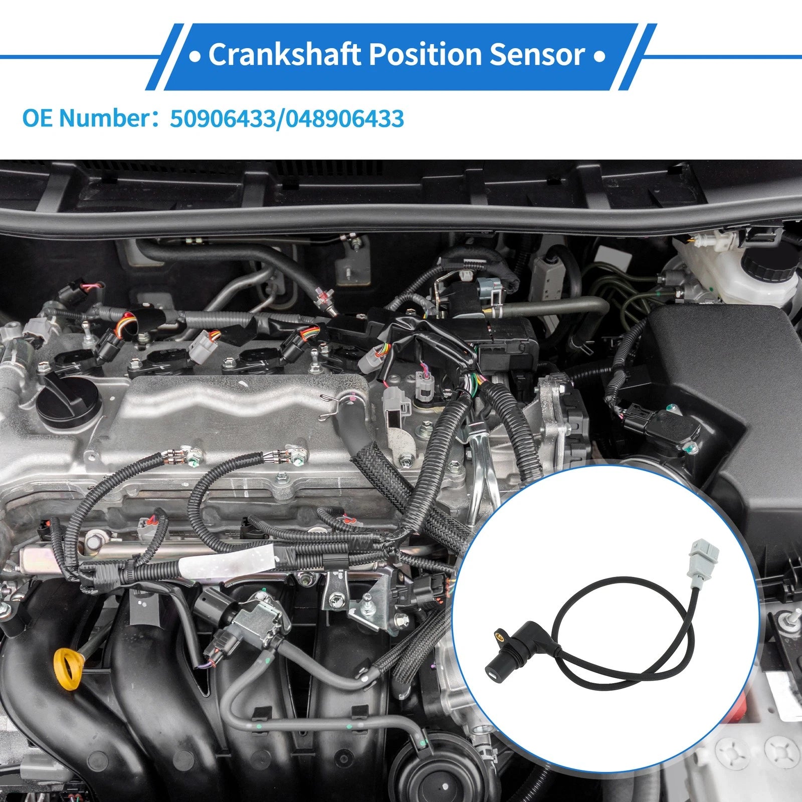 Crankshaft Position Sensor for Audi A4 B5 (1995–2000) No. 50906433 1 Pc