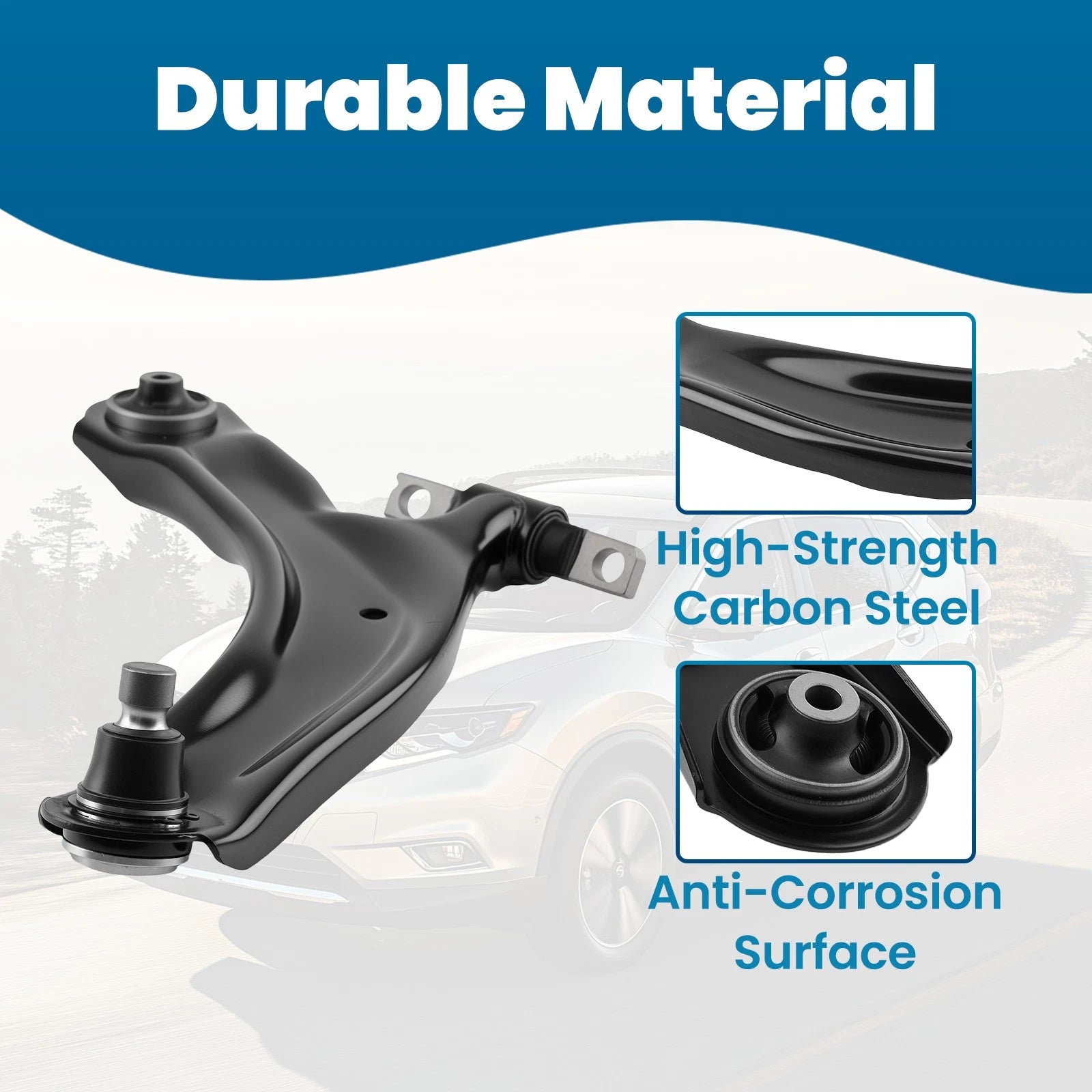 Front Right Lower Control Arm w/ Ball Joint for Nissan Rogue (2008–2015)