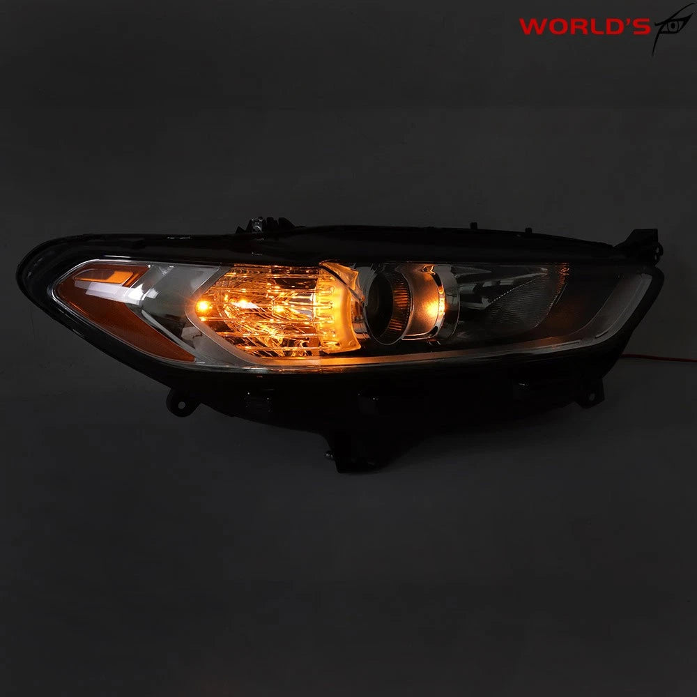 Front Halogen Headlight for Ford Fusion (2013–2016) Chrome Left Side