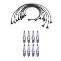 Denso 8mm Wire Set & 8 U-Groove Spark Plugs Kit for Chevy Corvette (1985)
