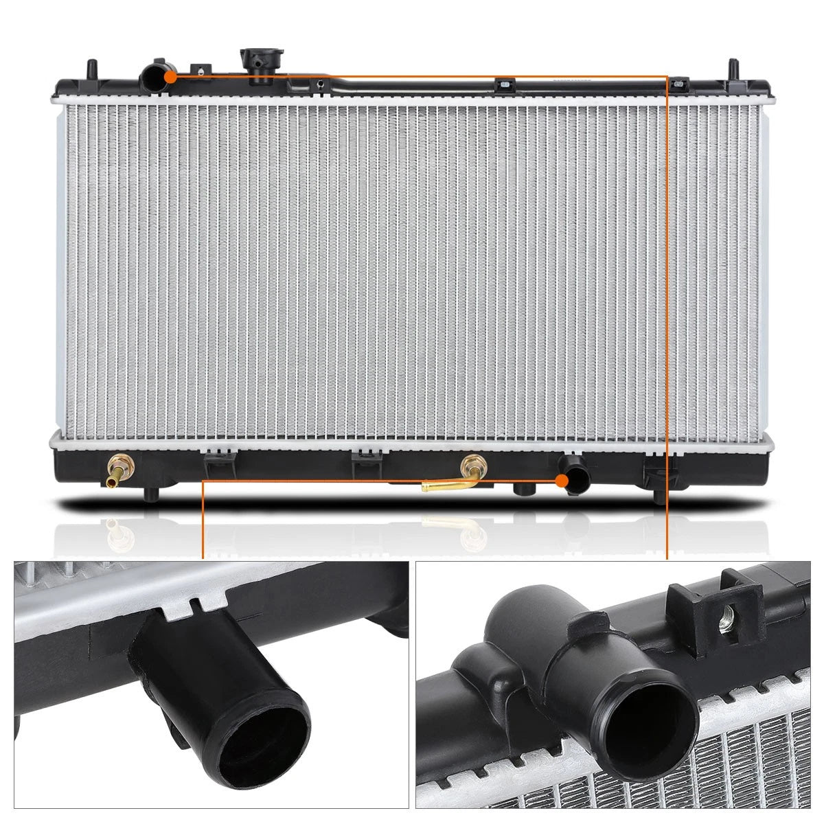 OE Replacement Aluminum Radiator for Mazda Protege 5 (1999–2003) DPI-2303