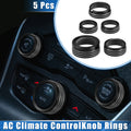 5pcs AC Climate Control Knob Ring for Chrysler 300, Dodge Challenger (2005–2023)