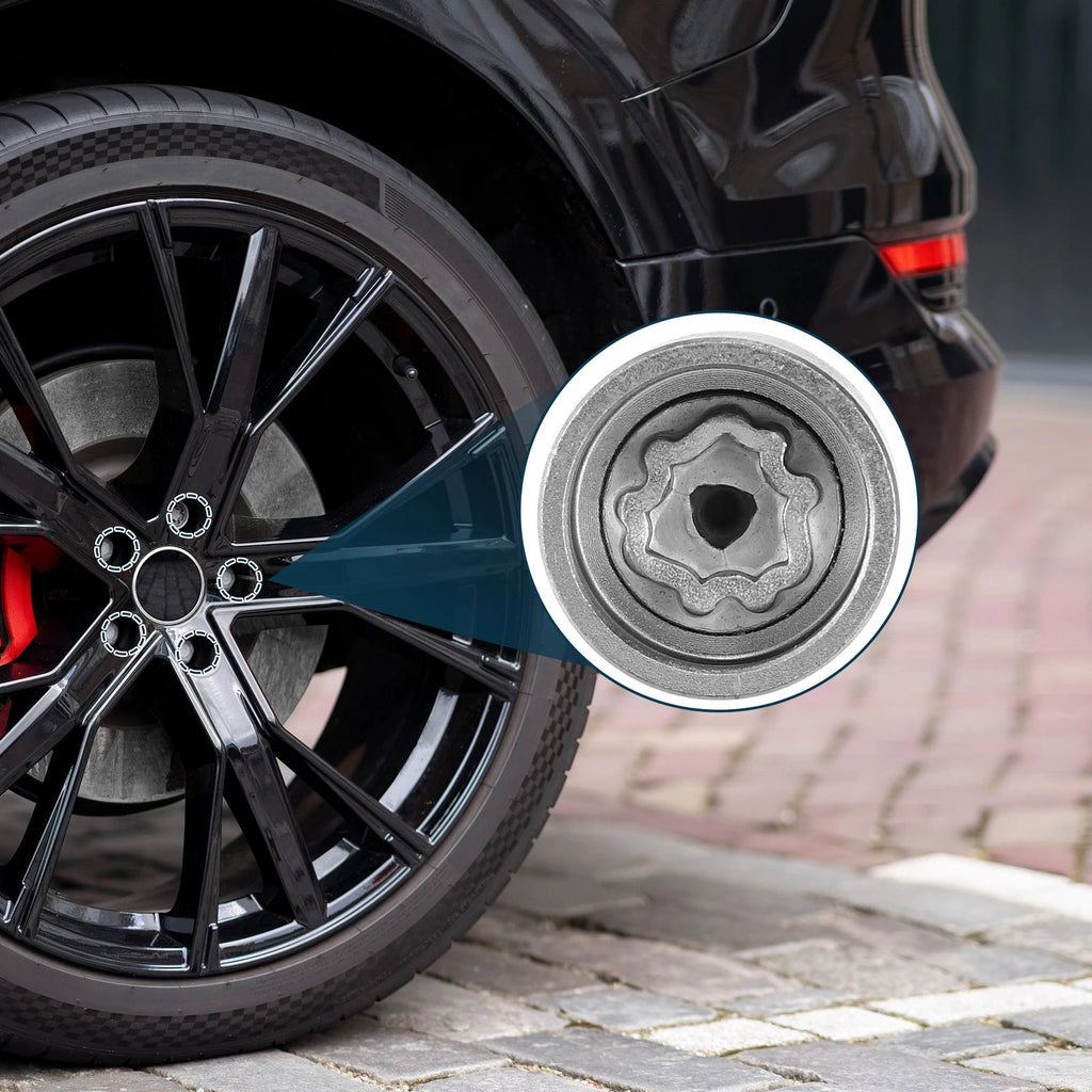 Set of 4 Wheel Lock Lug Nuts for Audi A3 (2013–2020) - Includes Protector Socket