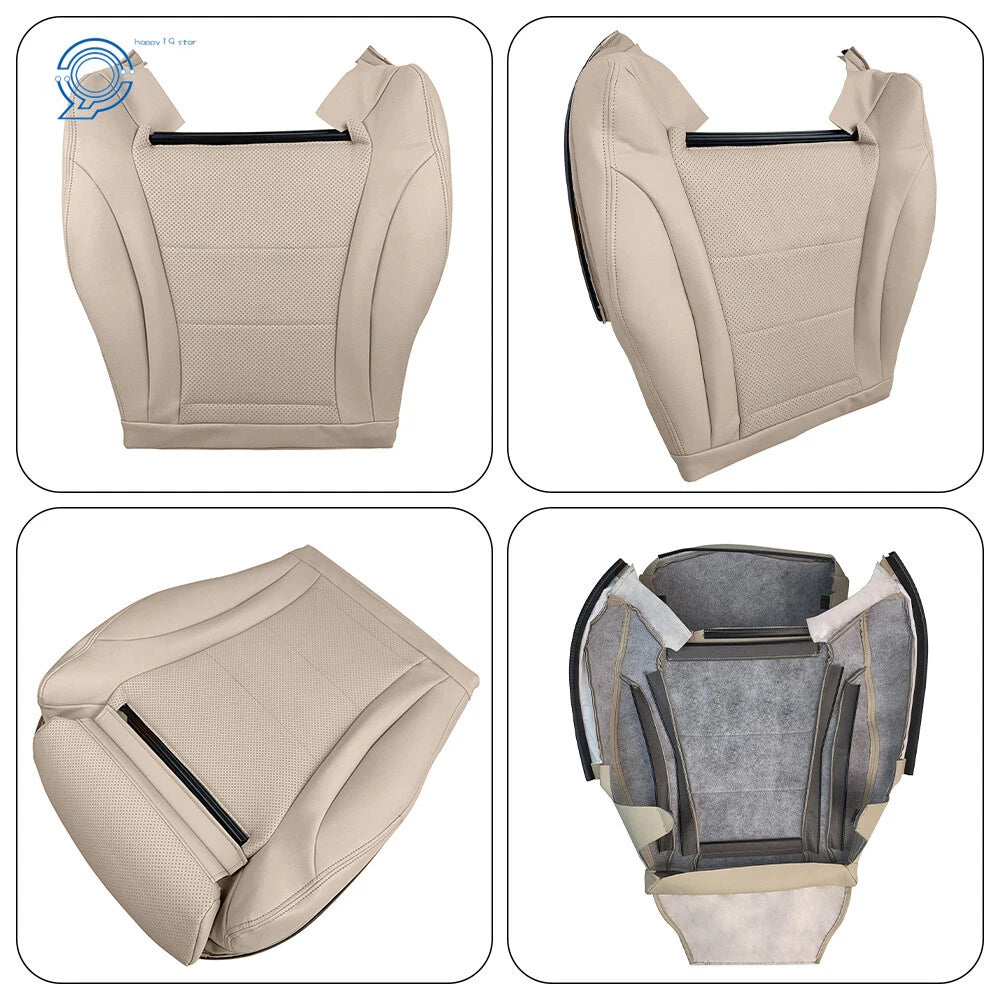 Front Driver Bottom Seat Cover for Mercedes Benz C300 (2015–2021) Tan Leather