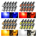 2X T10 LED Interior Dome Map License Plate Light Bulbs White/Red/Amber/Blue