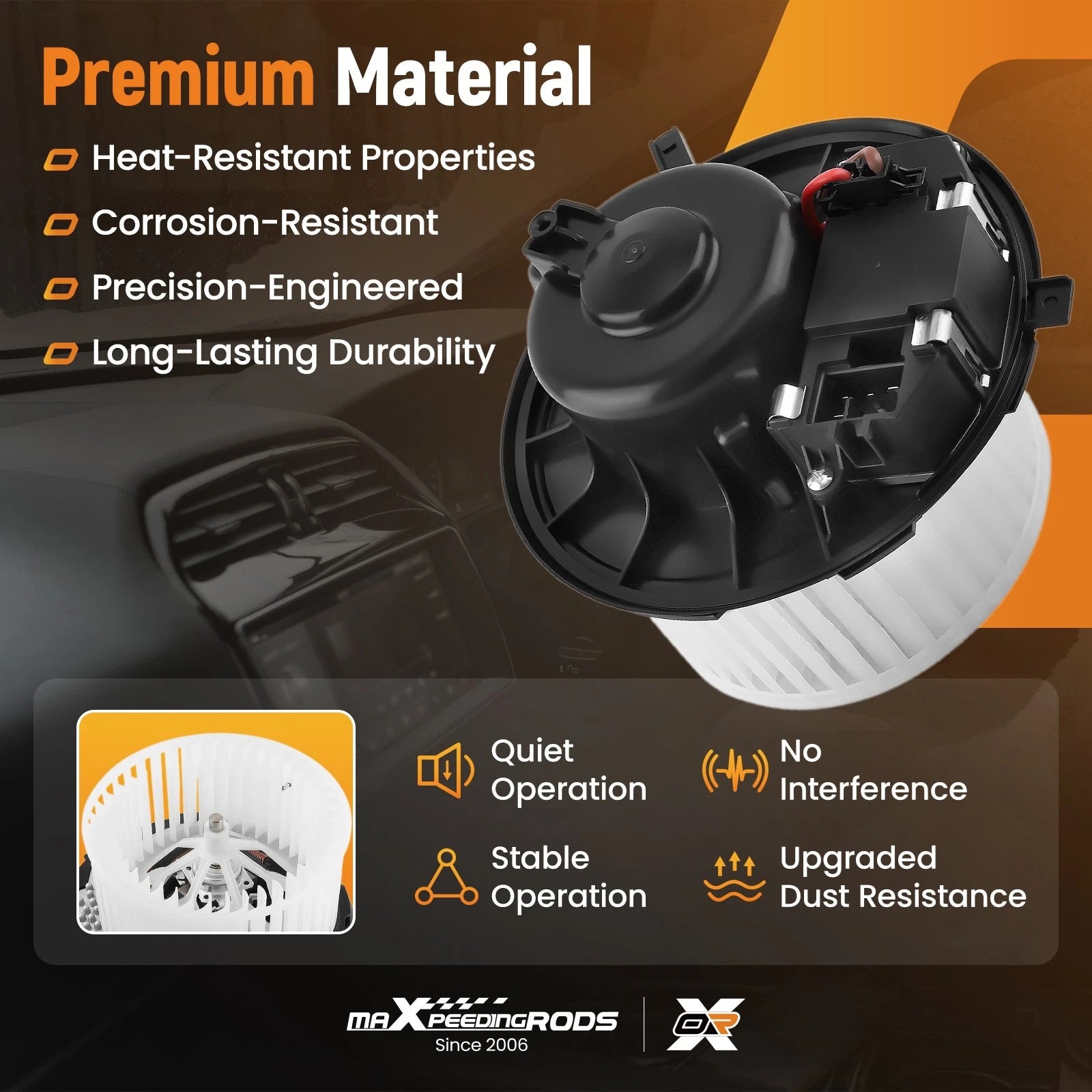 Blower Motor Fan for Audi A3 TT and VW Jetta Passat Golf GTI Eos (2005–2020)