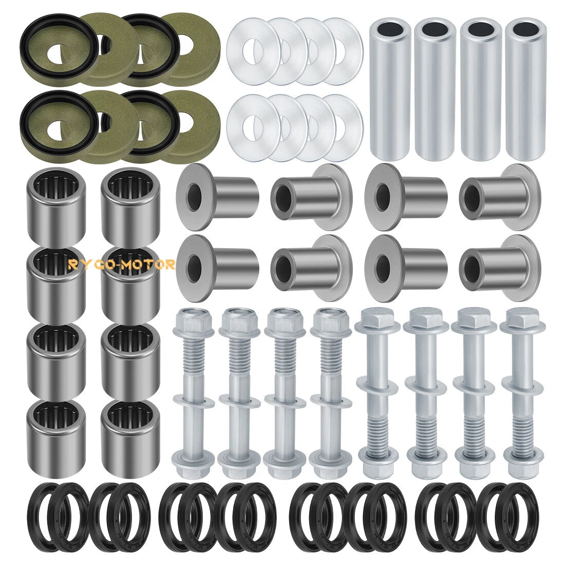 Front Upper & Lower A Arm Bushings Seals Kit for Suzuki Z400 (2003–2008)