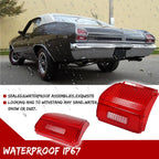 2X Red Tail Light Lenses for Chevy Chevelle Malibu (1969)