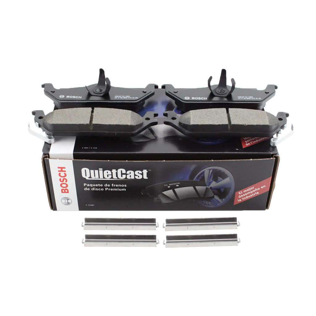 Set of 4 Bosch QuietCast Rear Ceramic Slotted Brake Pads for Ford F-150 (2004–2020)