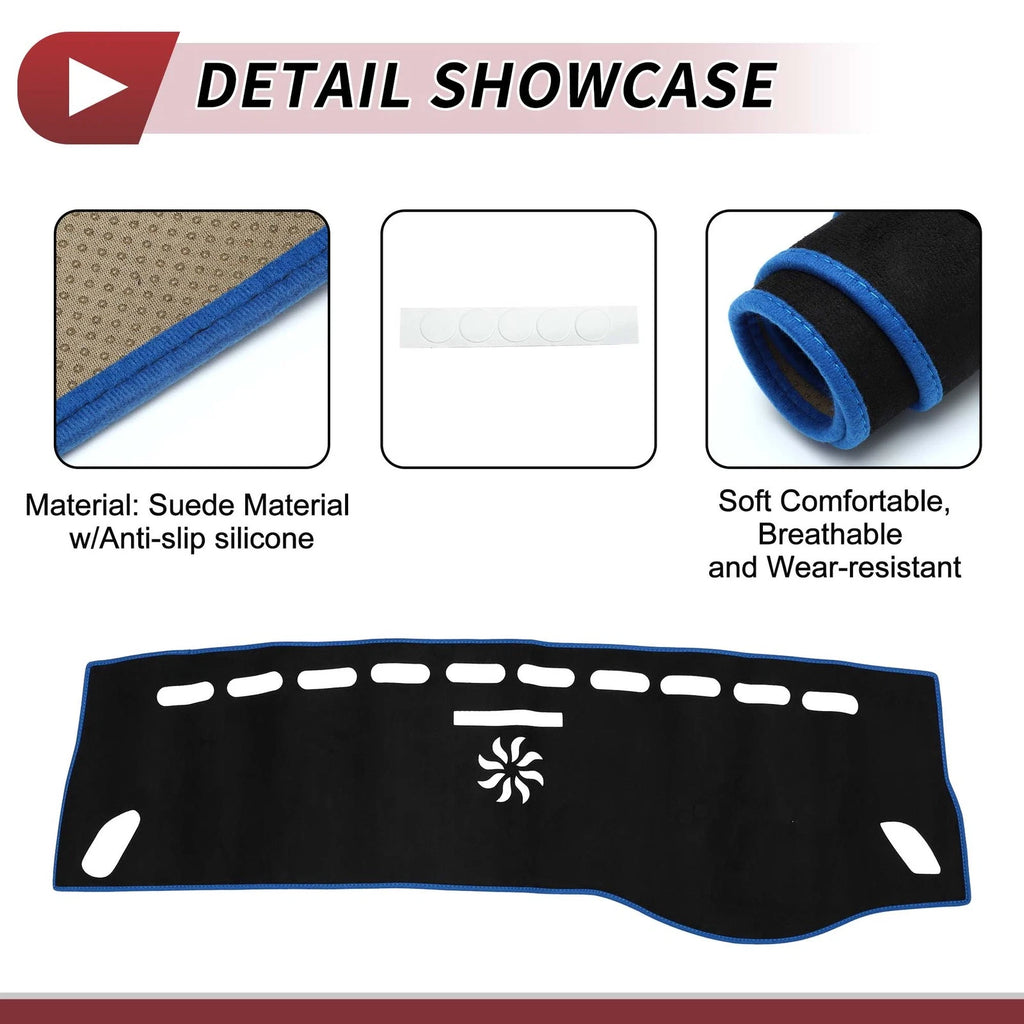 Dashboard Cover Mat for Mercedes CLA (2013–2019) Sun Protector Black Blue