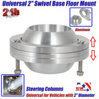 CNC 2" Swivel Base Floor Mount Steering Column Drop Kit Universal Hot Rod