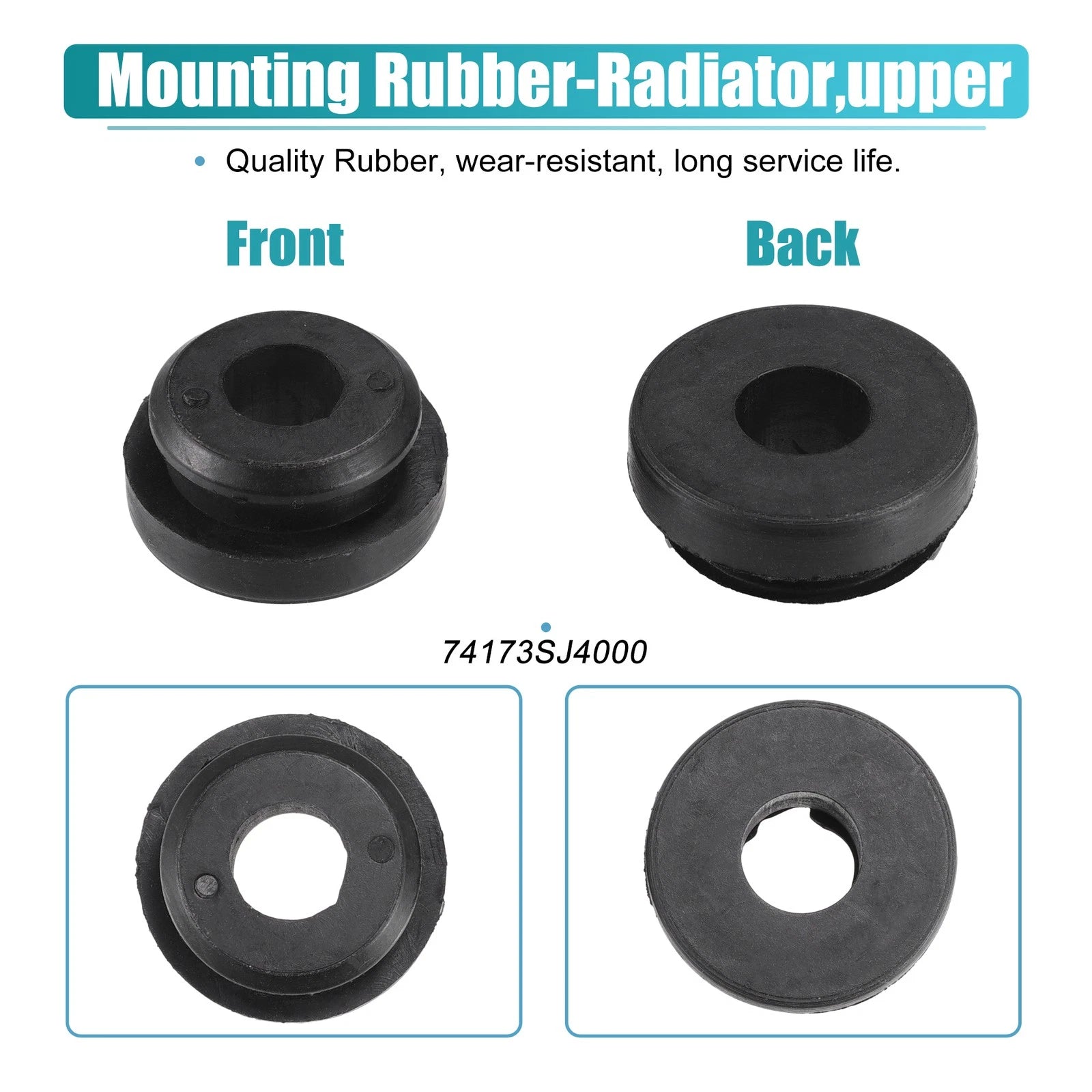 2X Upper Radiator Mount Insulator No. 74173SJ4000 for Honda Accord (1990–2020)