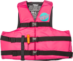 Fly Racing Nylon Flotation Vest 2X-Large for Watercraft (Neon Pink/Teal)