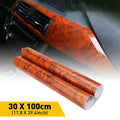 Wood Grain Glossy Wrap Sticker for Car Interior