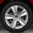 17x8 Factory Wheel (5 Spoke Bright Medium Silver Full Face) for 2011-13 BMW 550i