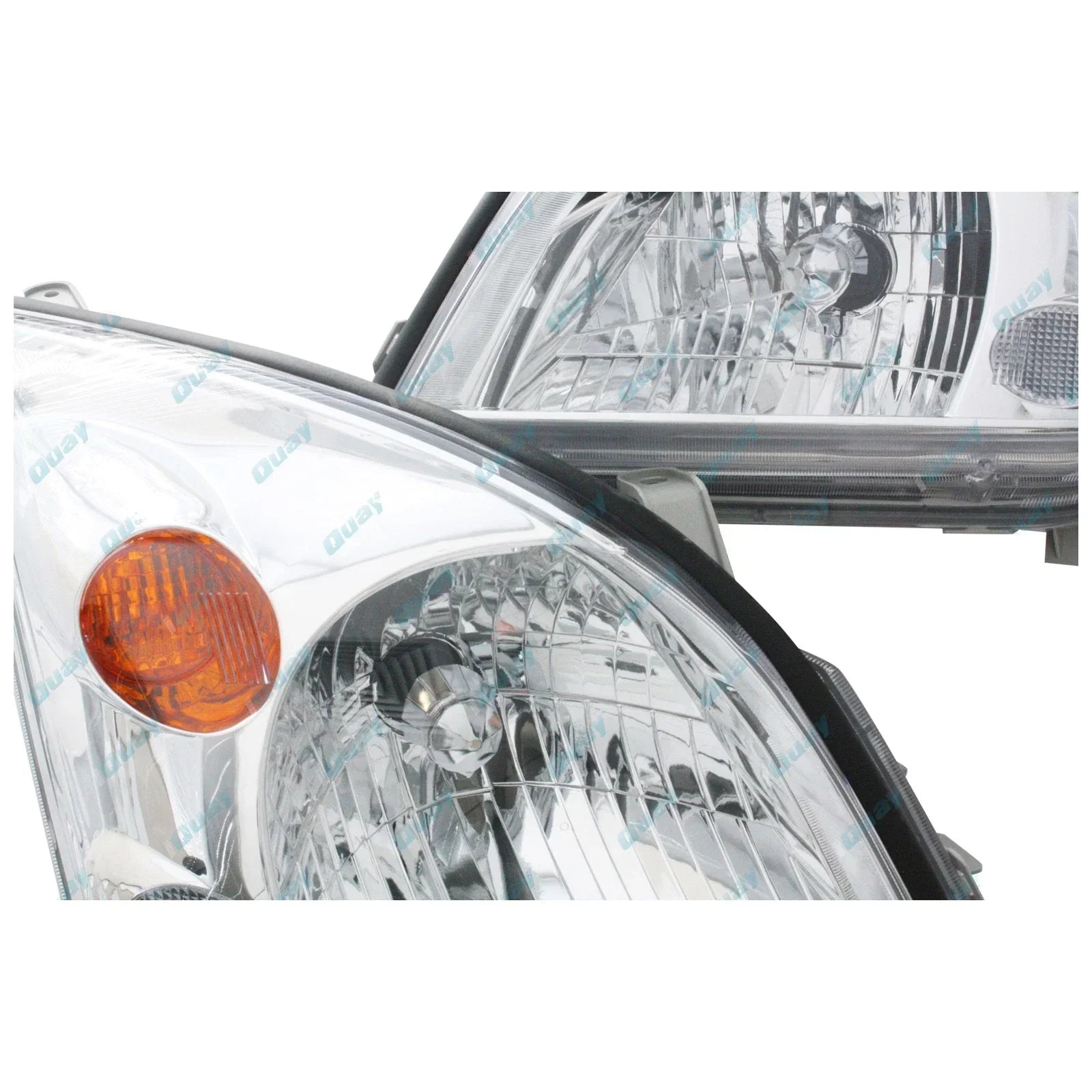 Chrome Headlights Pair for Toyota Landcruiser Prado 120 Series (2002-2009)