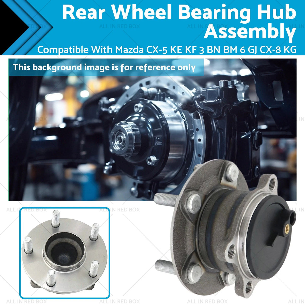 Rear Wheel Hub for Mazda CX-5 (2012–2021), CX-8 (2017–2021), Mazda 3 (2013–2021), Mazda 6 (2013–2021)