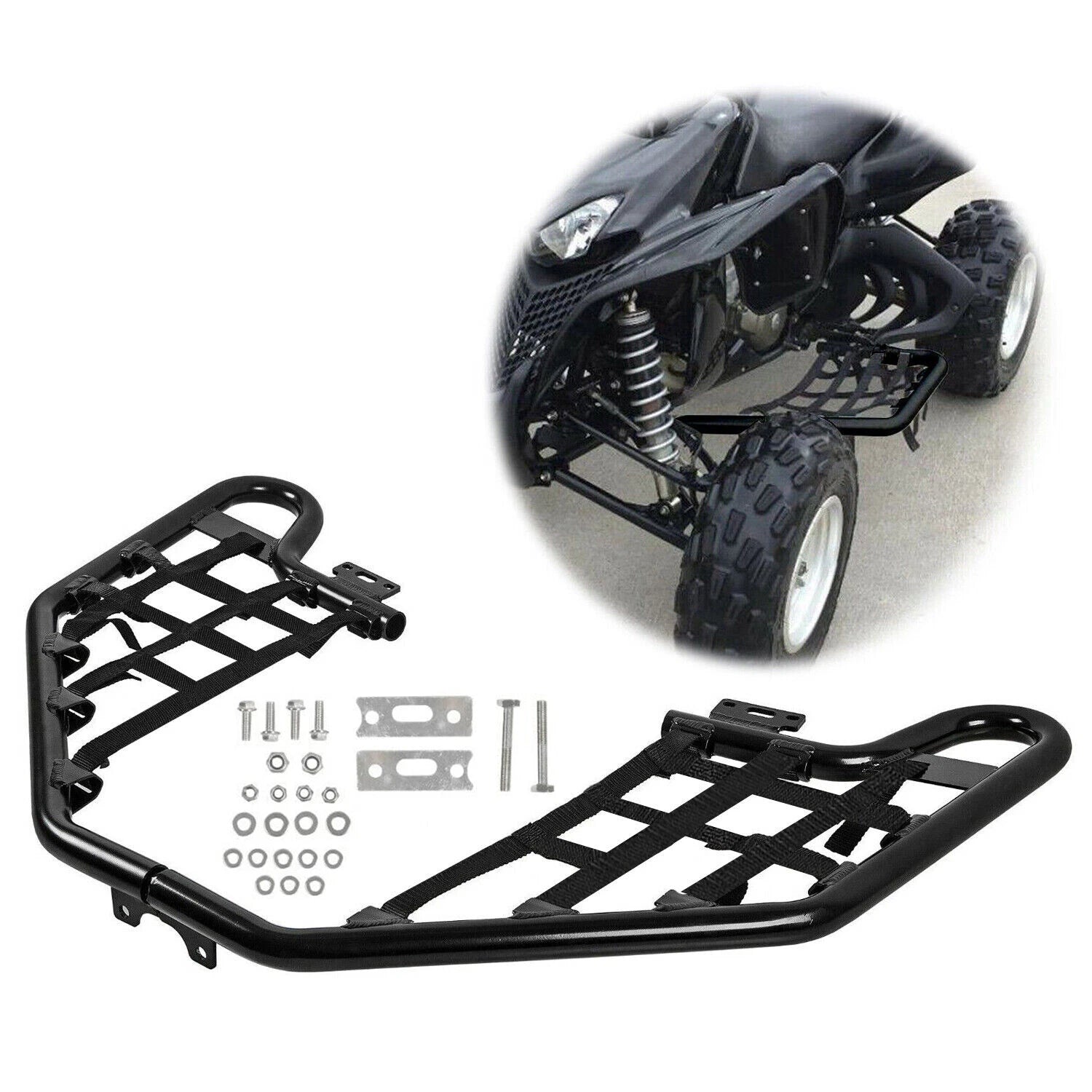 Black Nerf Bars with Nets for Honda TRX 700XX (2008–2009)