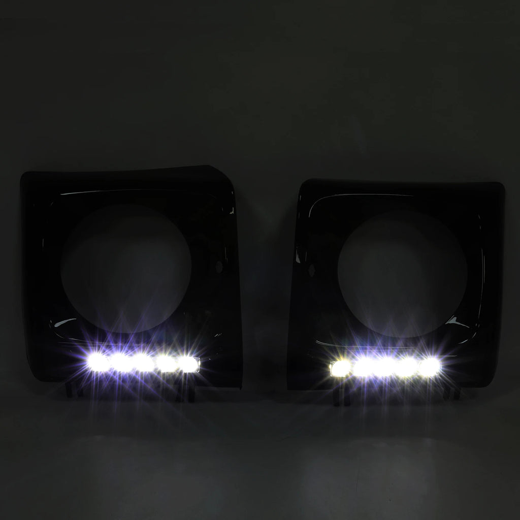 Headlight Bezel for Mercedes G500 G63 W463 (1990-2018) with LED DRL