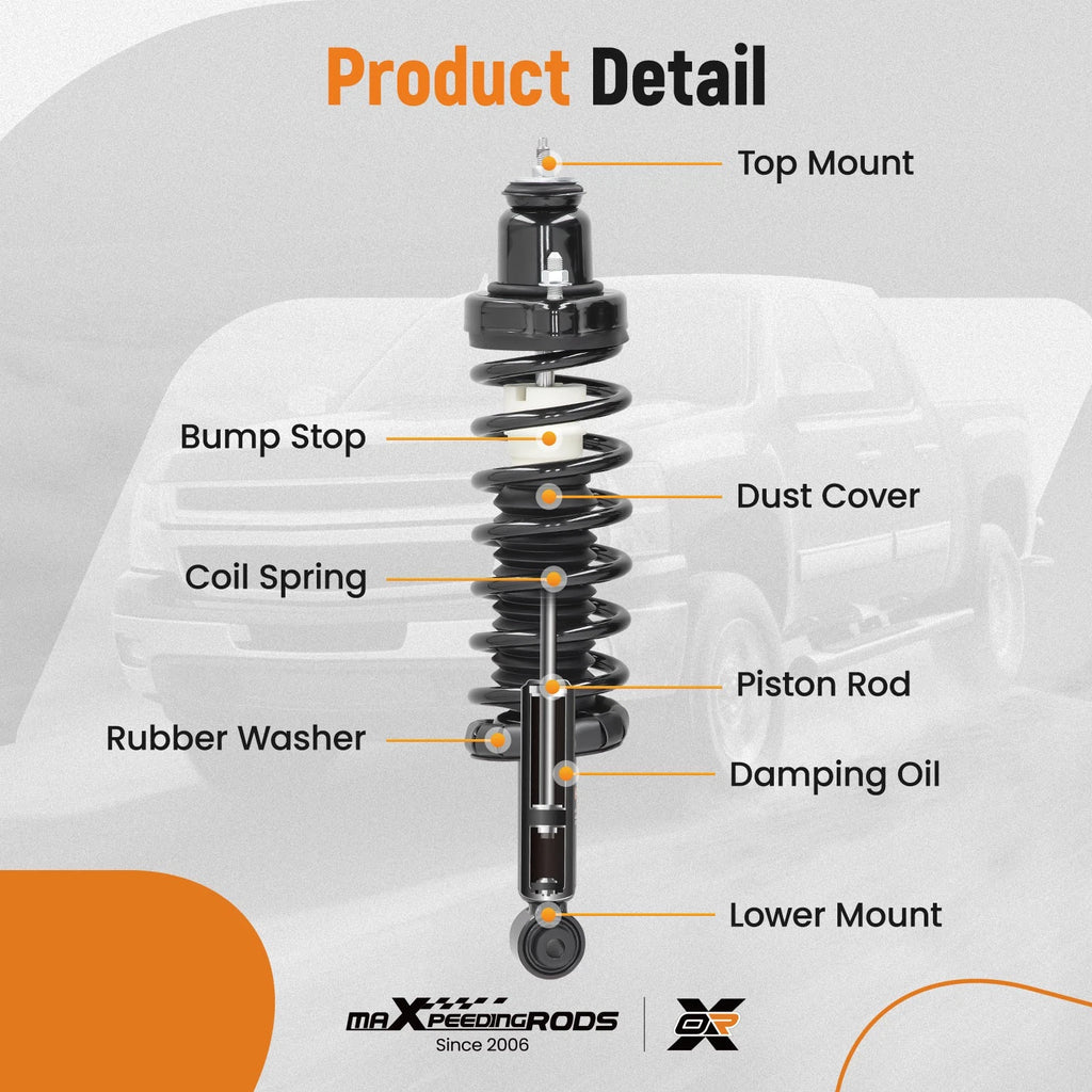 Rear Strut w/ Coil Spring Assembly for Mitsubishi Lancer (2008–2010)