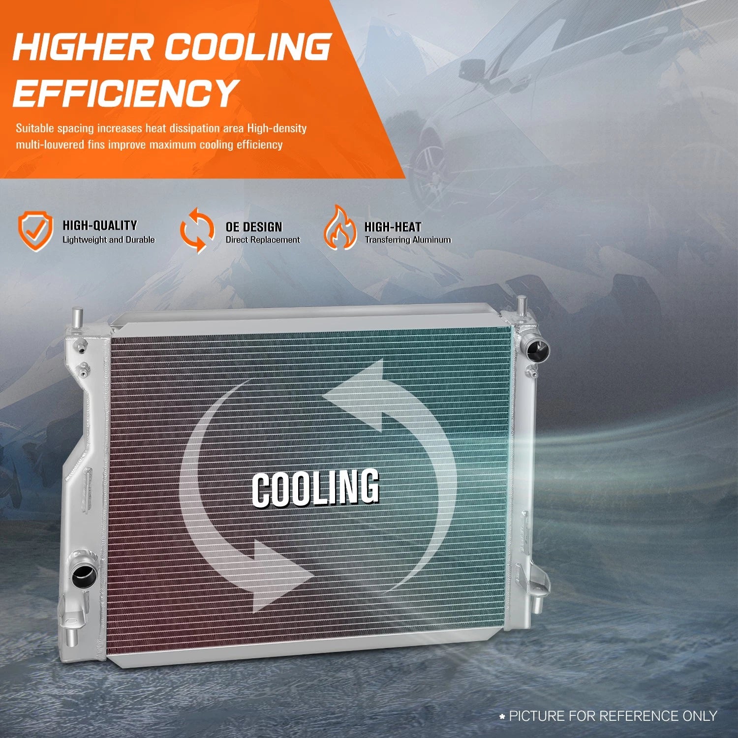 Full Aluminum 3-Row Cooling Radiator for Ford Mustang (2005–2014)