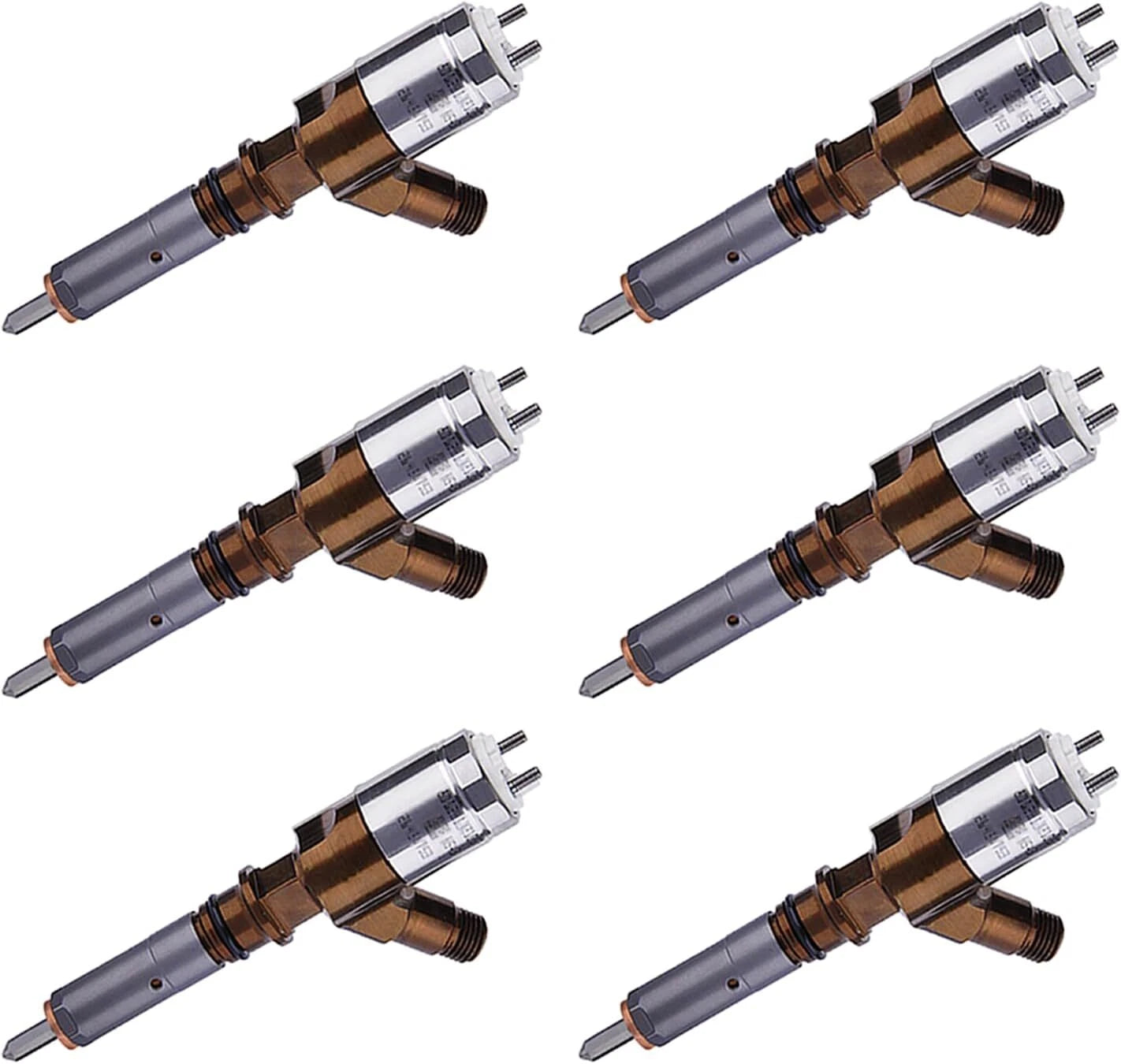 Set of 6 Fuel Injectors 320-0688 10R-7939 for Caterpillar D6N C6.6