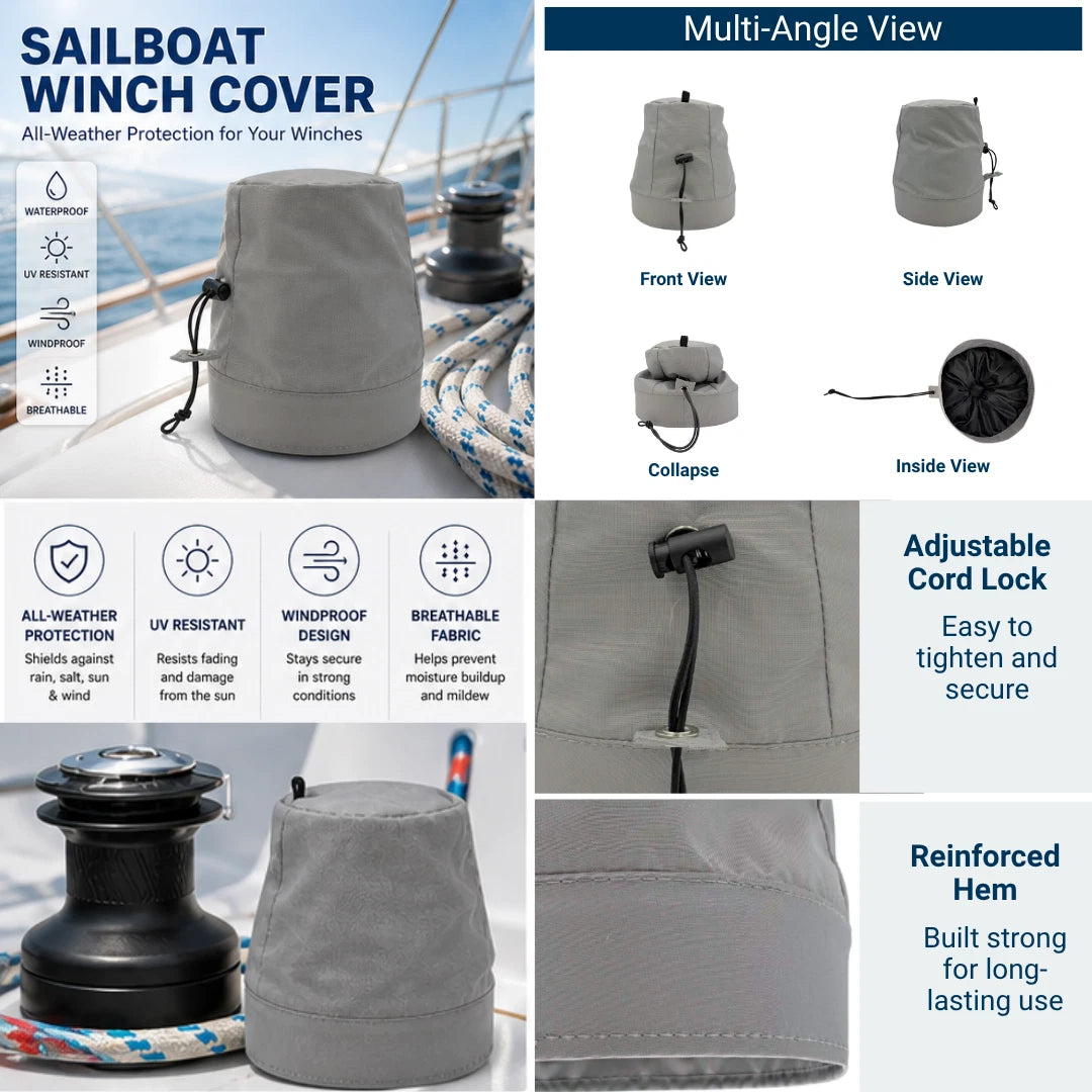 Winch Cover for Sailboat (Waterproof, UV Resistant)