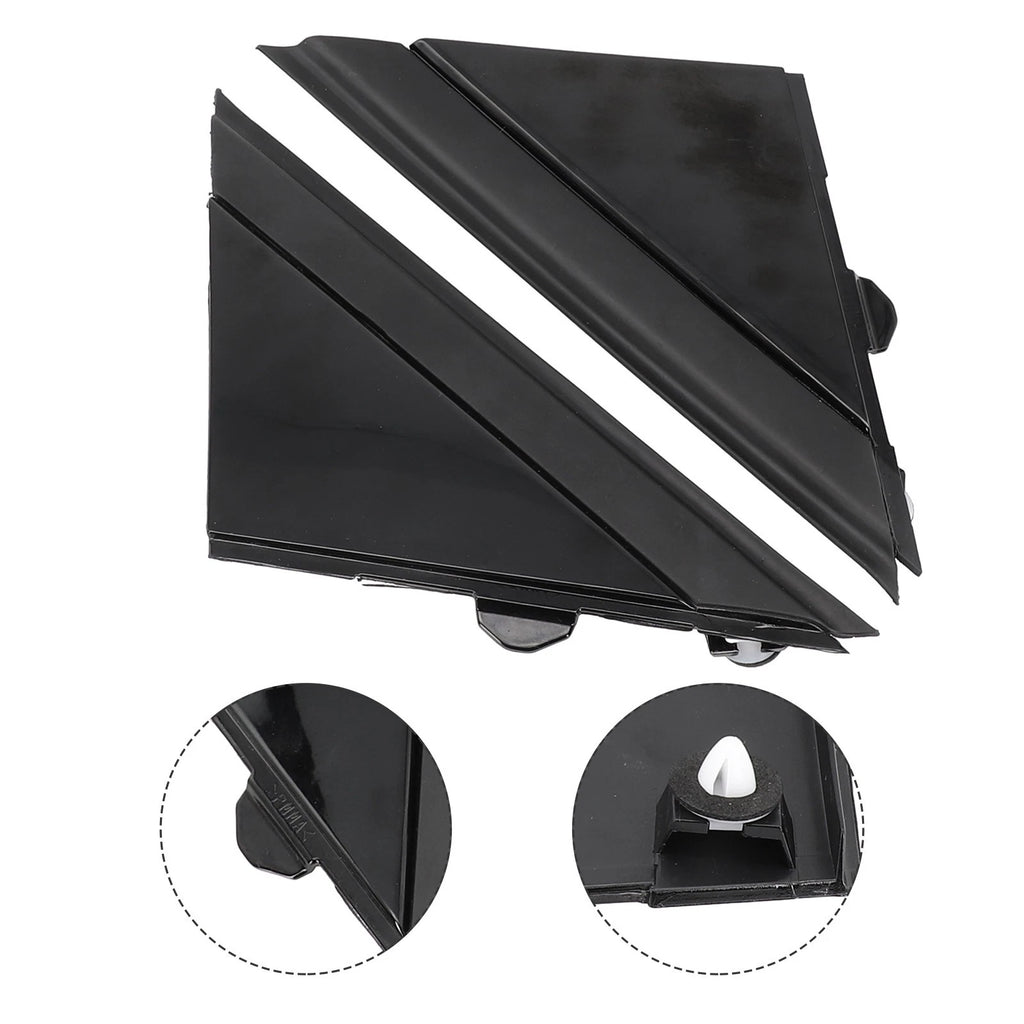Gloss Black Door Mirror Flag Cover for Fiat 500 (2012–2019) Left+Right Pair