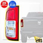 Driver Tail Light with Chrome Bezel for Ram 1500 (2019–2024) BULB LH