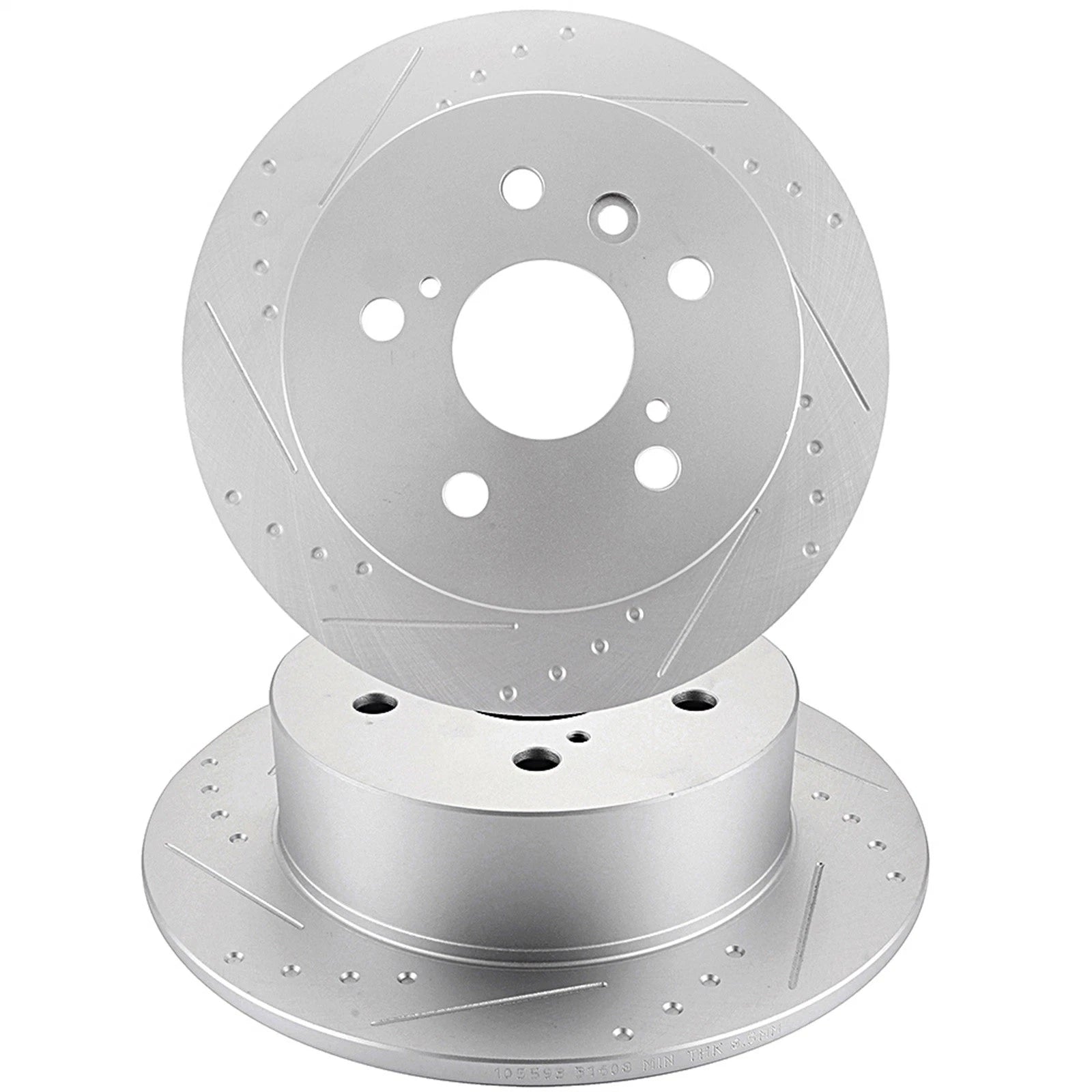 Front and Rear Drilled & Slotted Brake Rotors for Toyota Camry (2012–2017)
