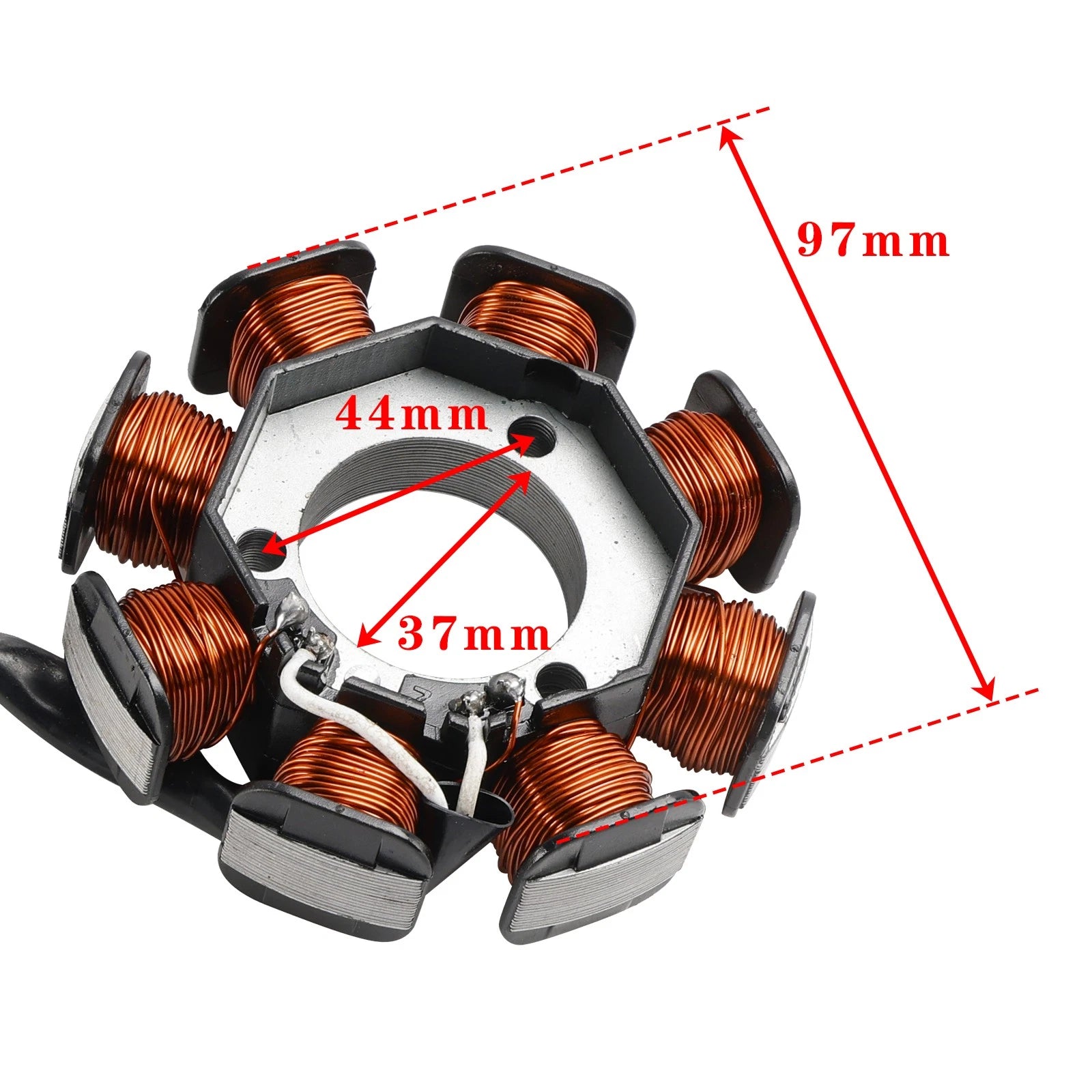 8 Coil Magneto Stator for Yamaha XT 125 X, XT 125 R, YBR 125 (2005–2012)