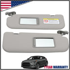 Set of 2 Sun Visors for Hyundai Veloster (2012–2015) Gray