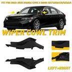 Wiper Cowl End Caps for Honda Civic 2022–2025 4 Door Sedan Hatchback