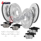 Front & Rear Drilled Rotors Brake Pads Kit for Mazda 3 (2005–2013)