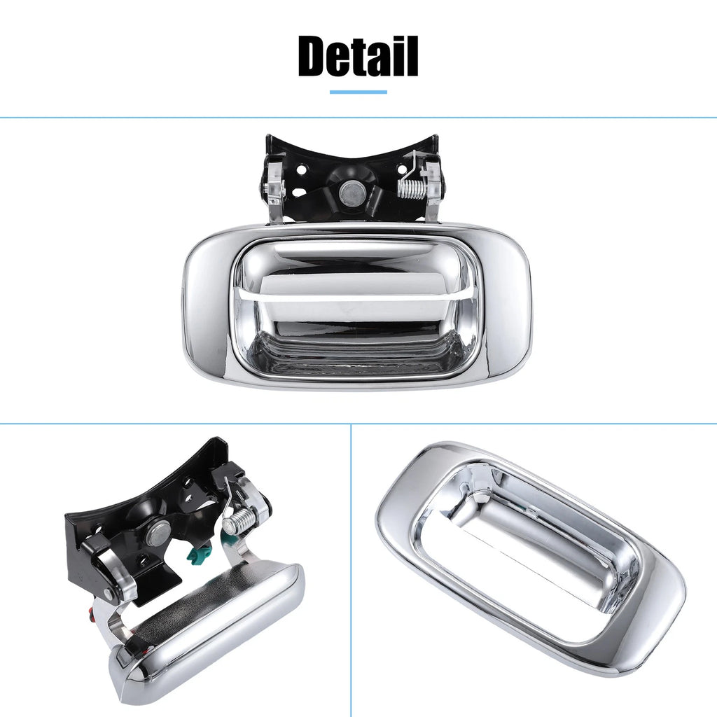 Set of 2 Chrome Tailgate Handles & Bezels 15228539 for Chevrolet GMC 