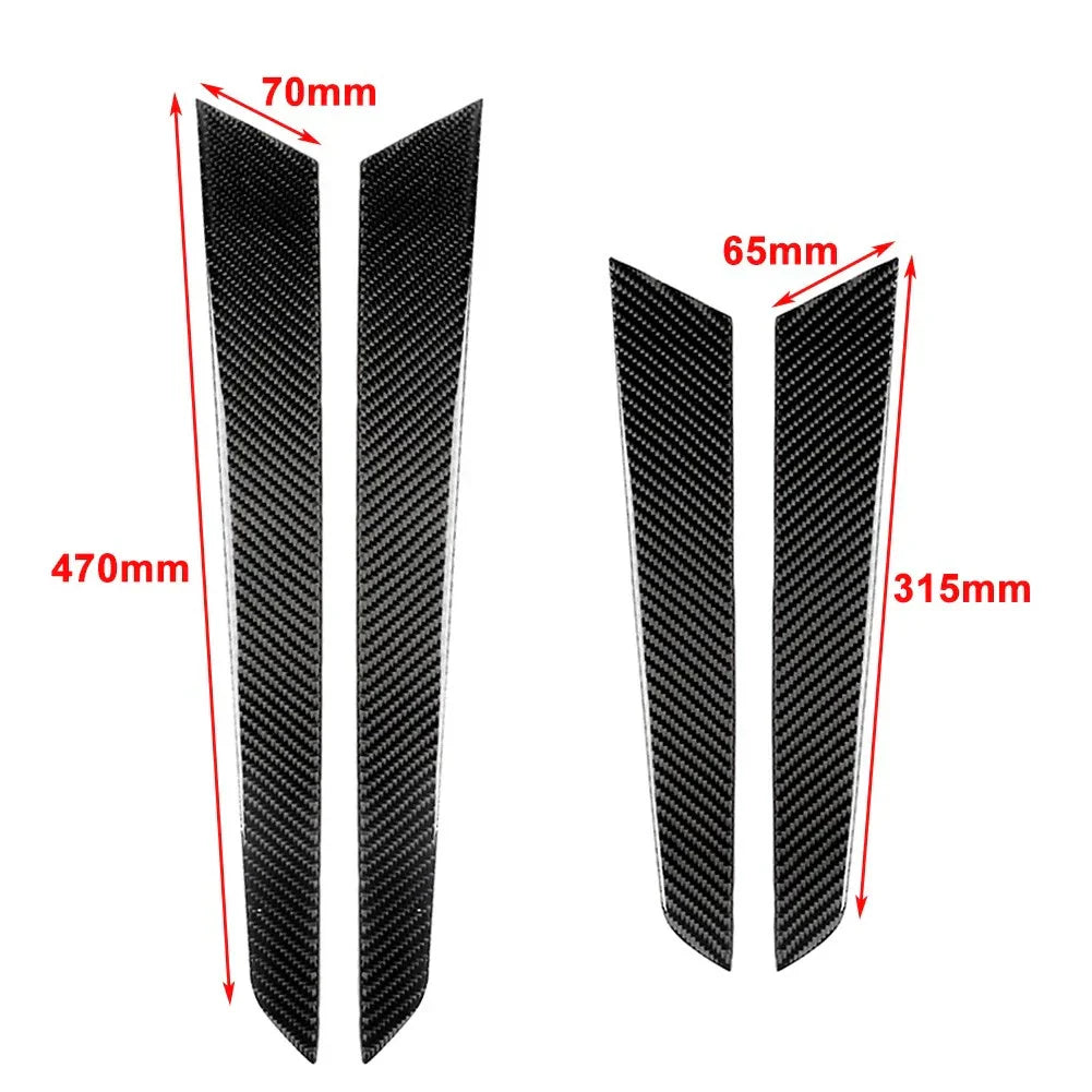 4 x Inner Door Panel Cover Trim for Mercedes-Benz W204 (2007-2014) Black