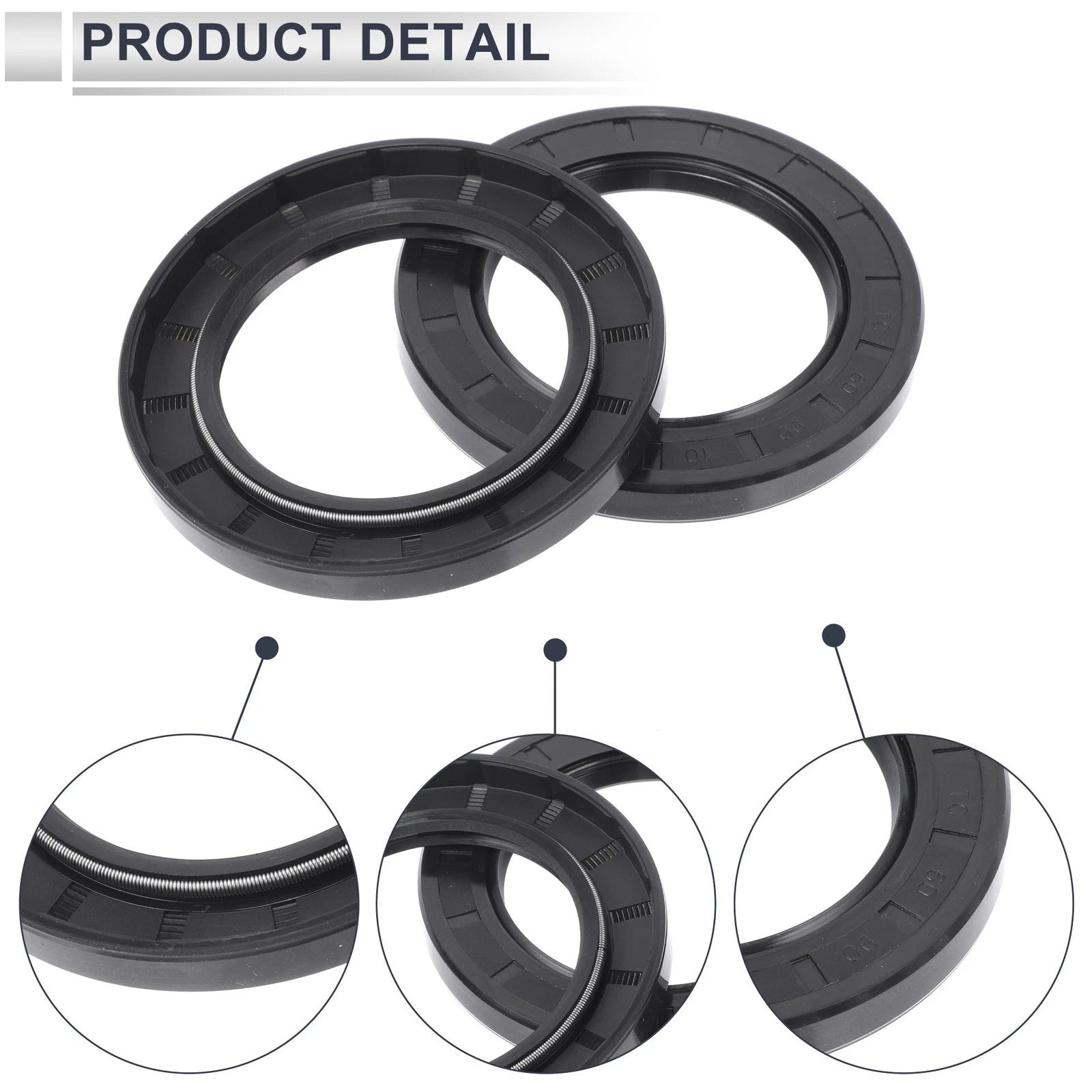Set of 5 Oil Seal Rotary Shaft Seal NBR Rubber 60x90x10mm