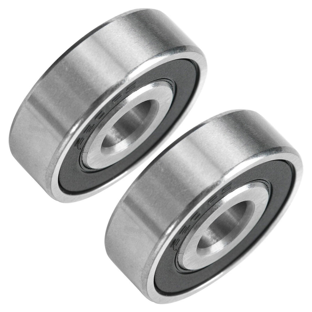 2X Rubber Ball Bearings 6201 for Various Applications (32mm x 12mm x 10mm)