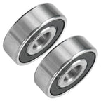 2X Rubber Ball Bearings 6201 for Various Applications (32mm x 12mm x 10mm)