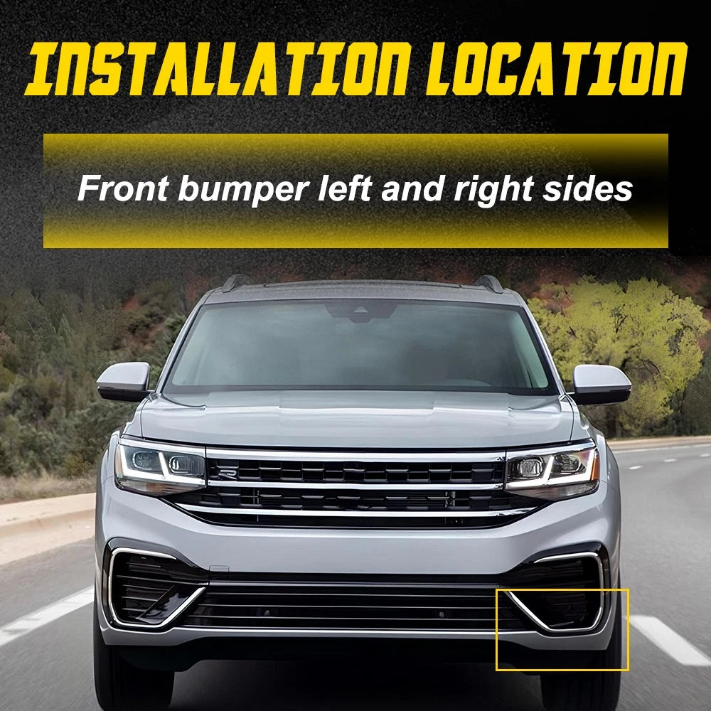 Set of 2 Front Bumper Brackets for Volkswagen Atlas (2021–2023)