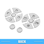 12X Steering Wheel Button Covers for Mercedes-Benz (ABS Silver Tone)