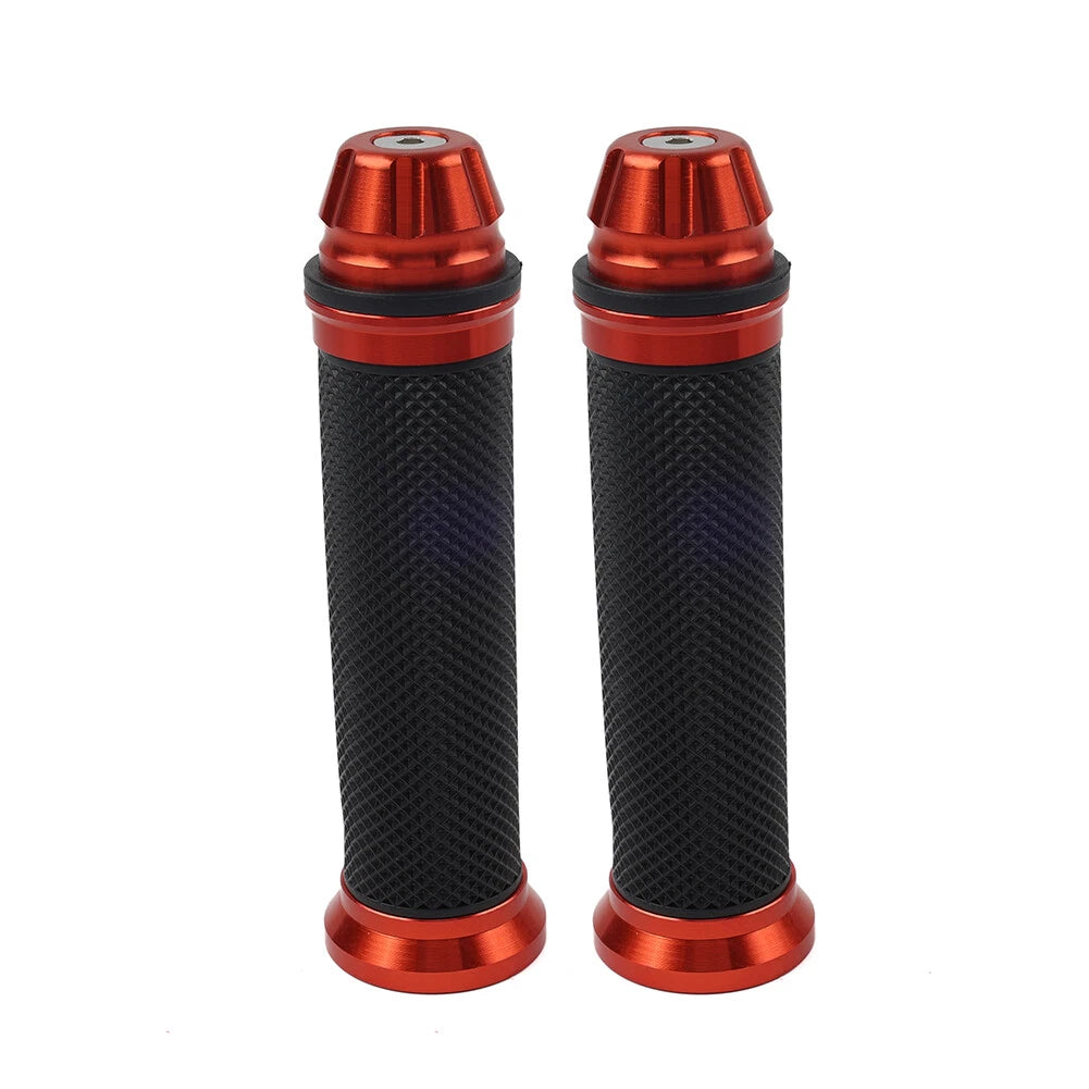 2pcs Handle Bar Hand Grip for Yamaha Honda Suzuki (7/8", Orange)