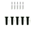 NGK 5 Ruthenium HX Spark Plugs & Coil Boots Kit for Canyon Colorado H3 (2004–2012)