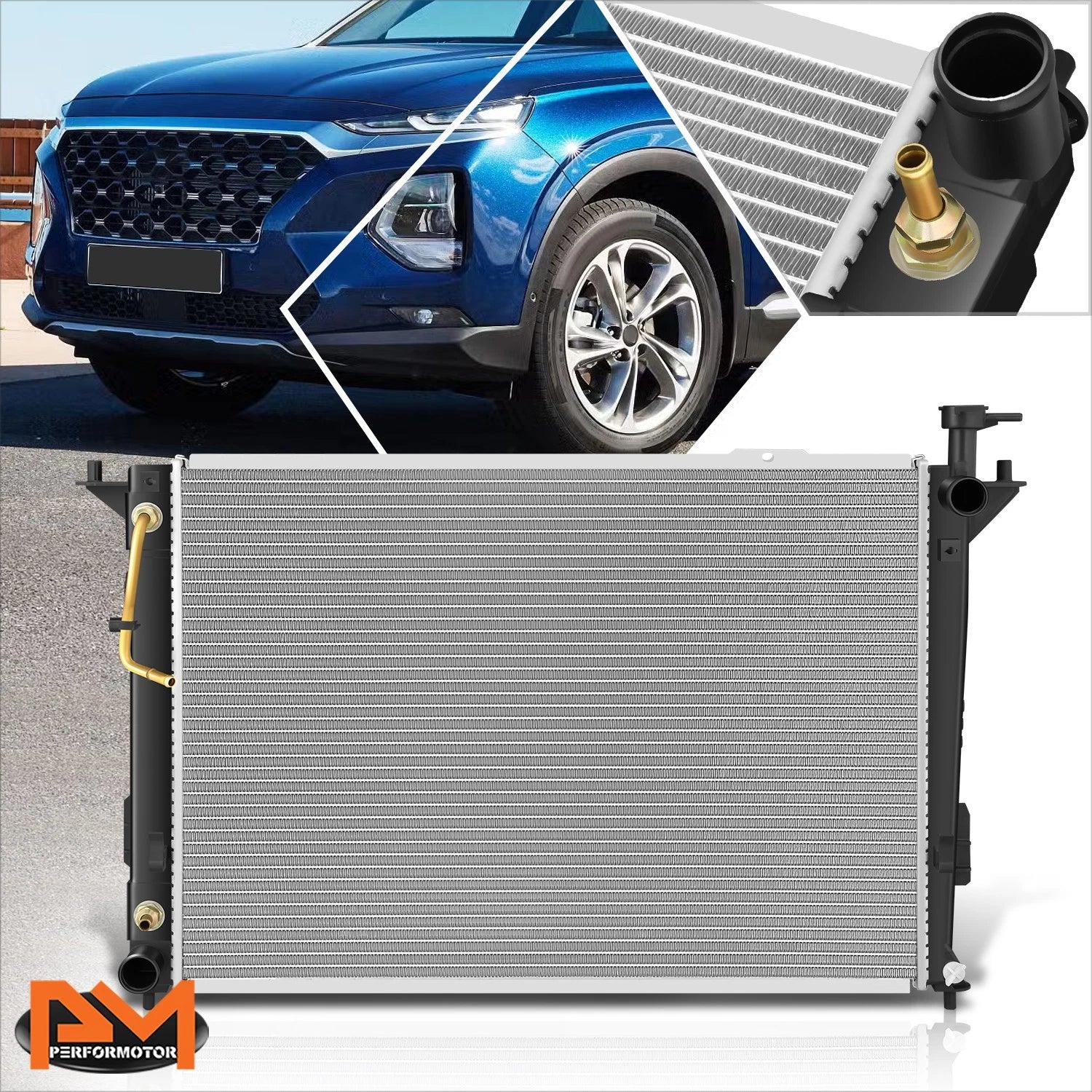 Aluminum Radiator for Santa Fe XL (2010–2019) & Sorento (2011–2015) DPI-13382