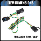 Set of 4-Pin Trailer Wiring Harness Kit for Dodge Ram 3500 (2010)