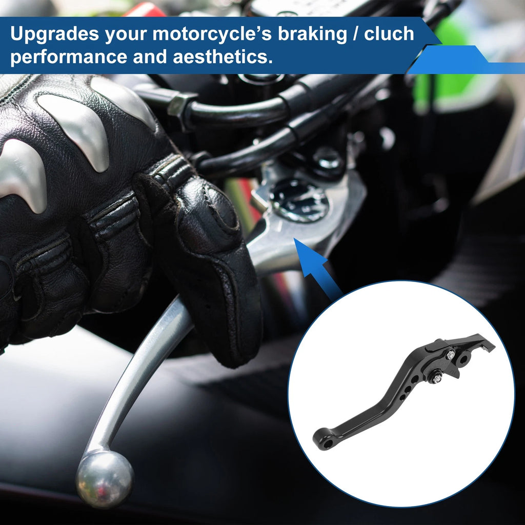 Adjustable Short Brake Clutch Levers for Suzuki GSXR600 (1997–2003) Solid Black