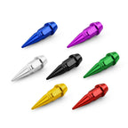 Set of 4 Dustproof Spike Shape Tire Wheel Stem Valve Caps for Car Motorcycle